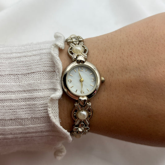 Heart & Pearl Geometric Watch