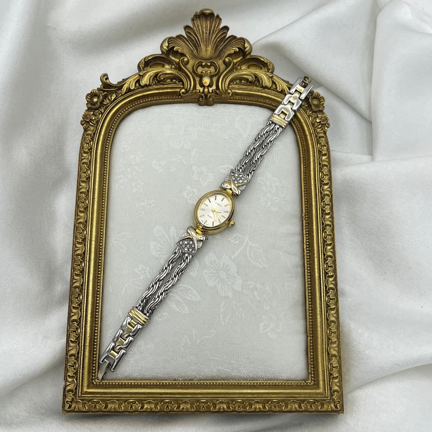 Beautiful Diamanté Two-Tone Watch