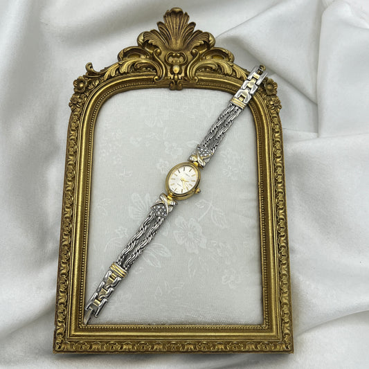 Beautiful Diamanté Two-Tone Watch