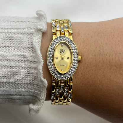 Elizabeth Taylor Diamanté Gold-Toned Watch