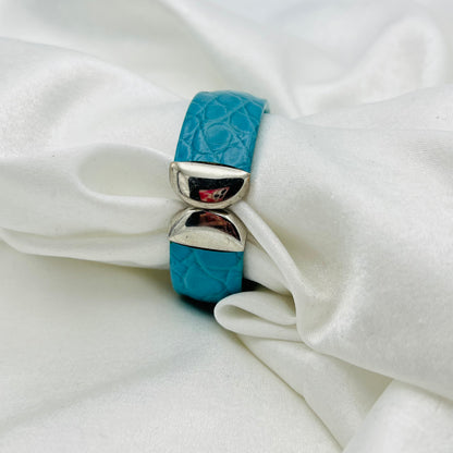 Aqua Blue Leather Watch