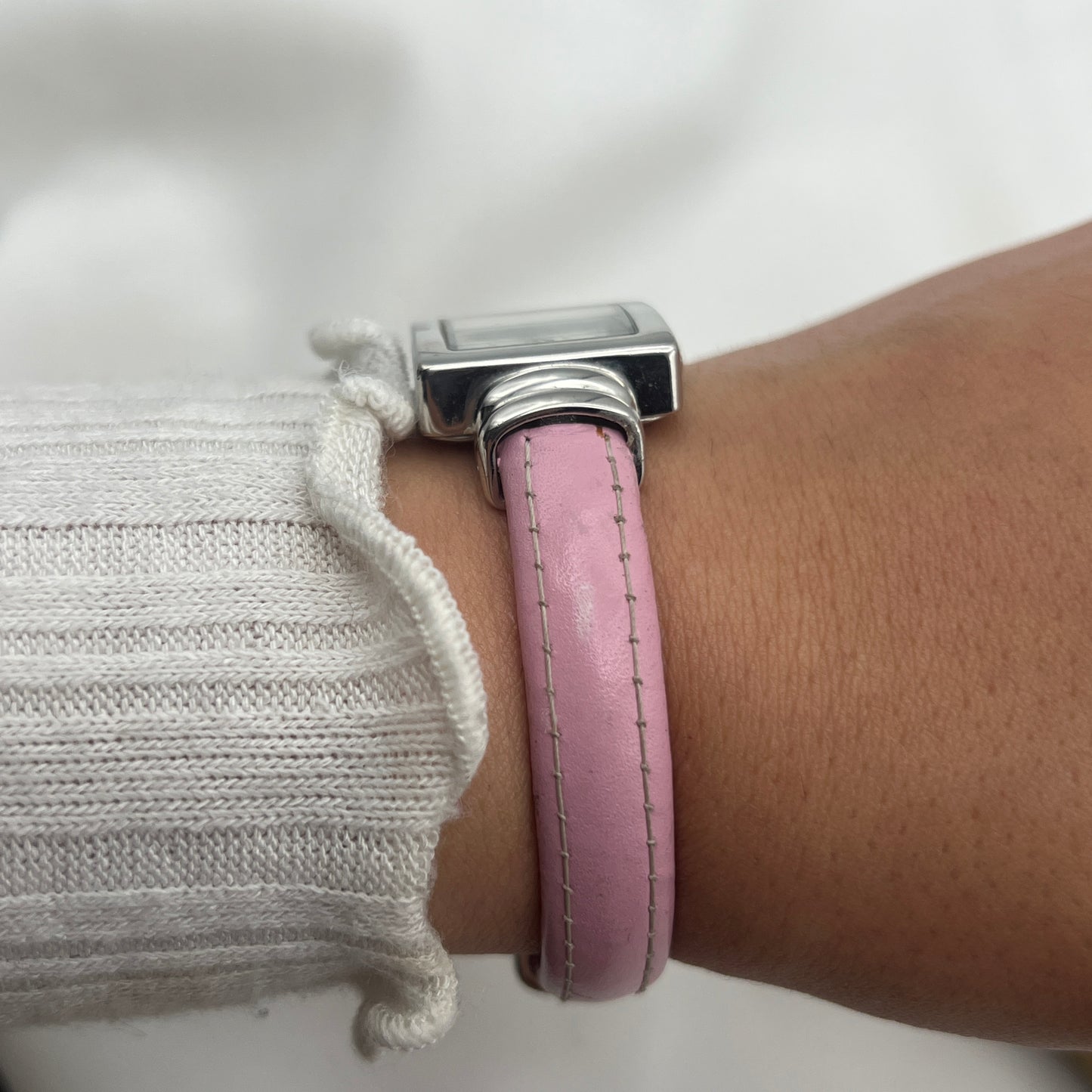 Gruen Pink Leather Bangle Watch