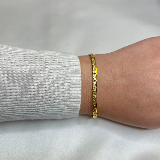 Dainty Gold Nugget Bracelet