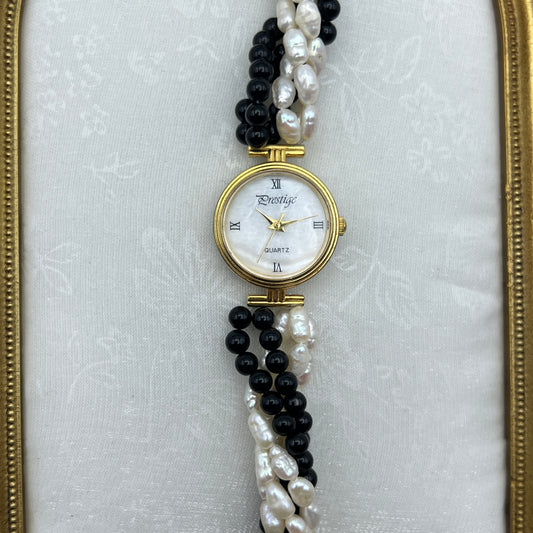 Black & Pearl Watch