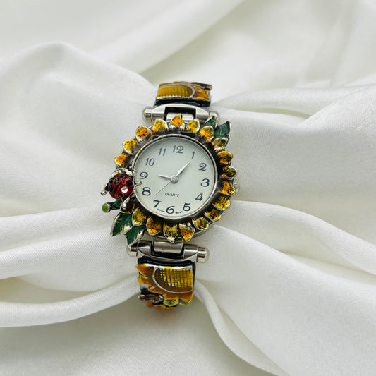 Sunflower & Ladybug Watch