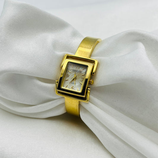 Joan Rivers Gold-Toned Watch with Mother of Pearl Dial
