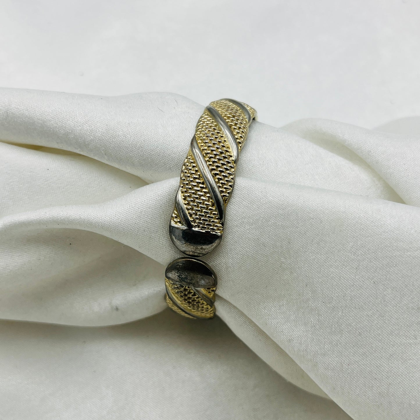Two-Toned Twist Detailed Watch