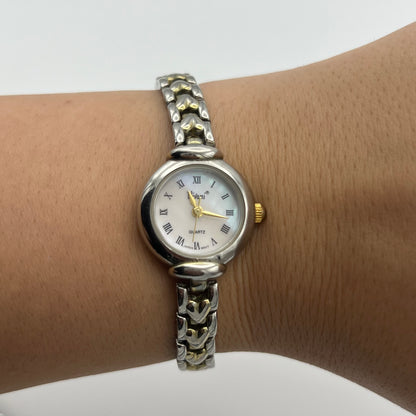 Dainty Silver-Toned Heart Watch