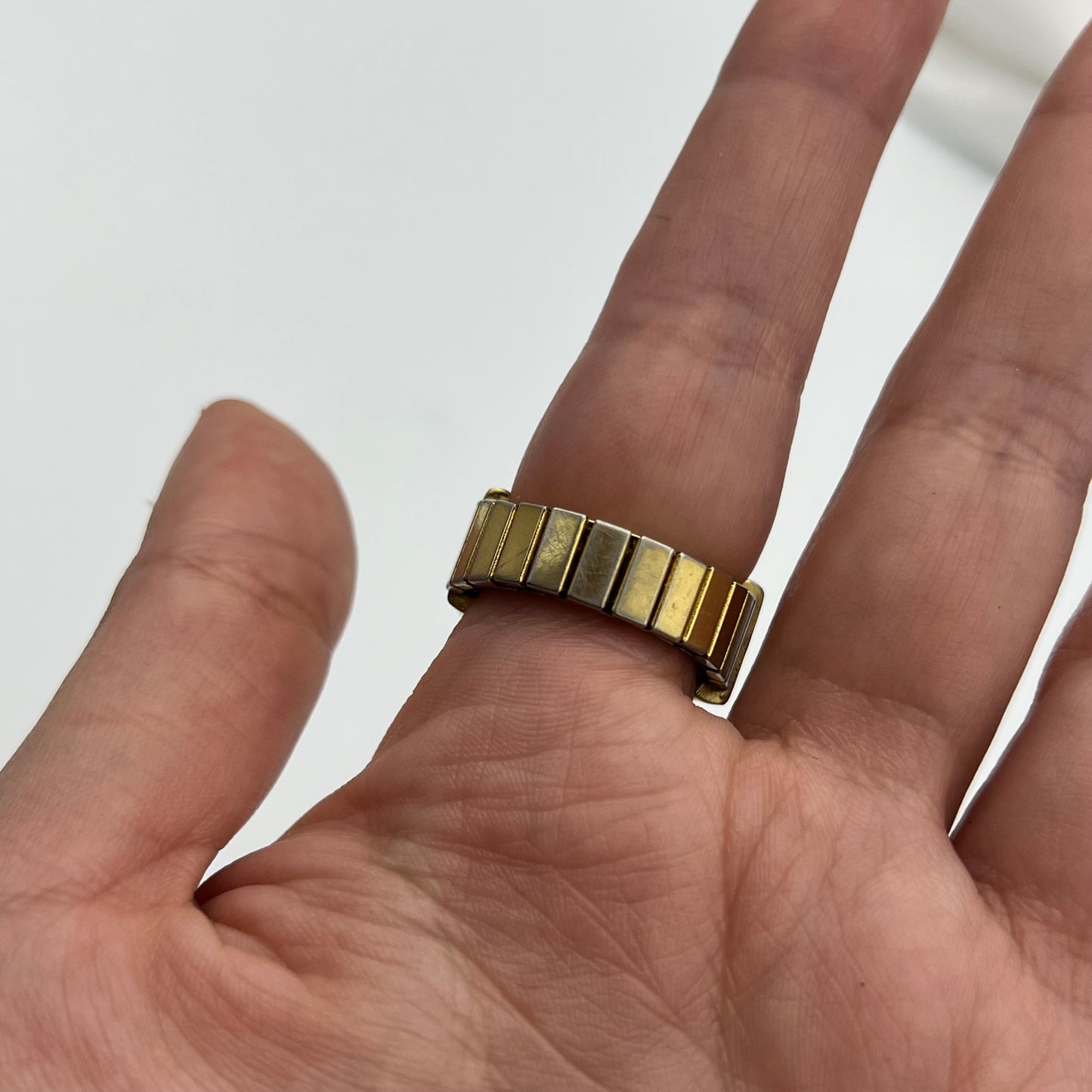 Emerald-Toned Baguette Watch Ring