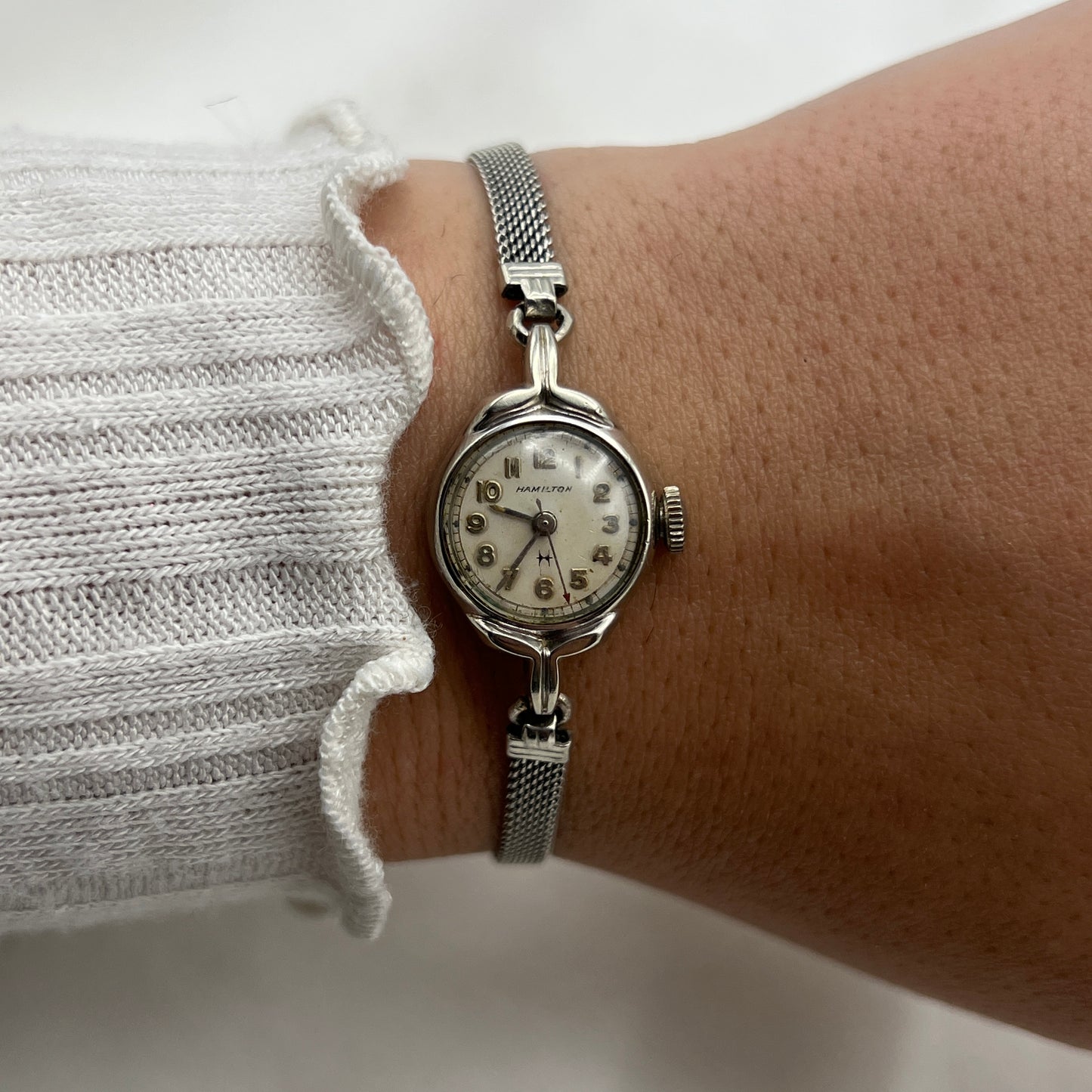 Hamilton 10k Gold-Filled Mesh Band Watch