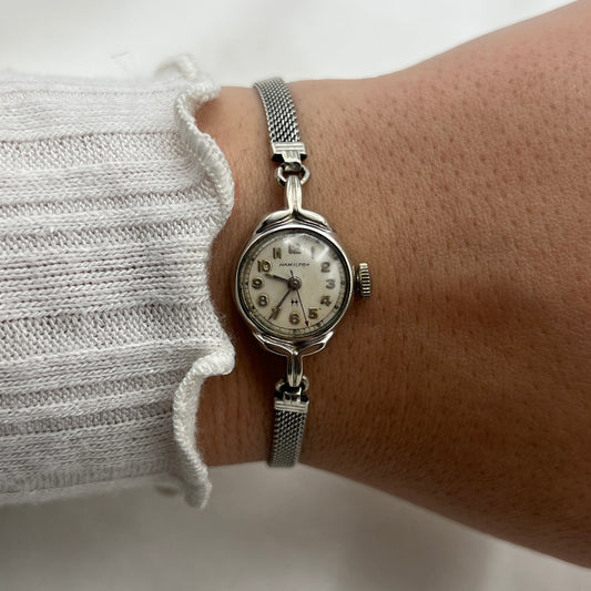 Hamilton 10k Gold-Filled Mesh Band Watch