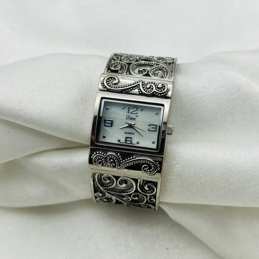 Intricate Detailed Watch with Mother of Pearl Watch