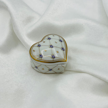 💜 Purple Flower Heart Trinket Dish