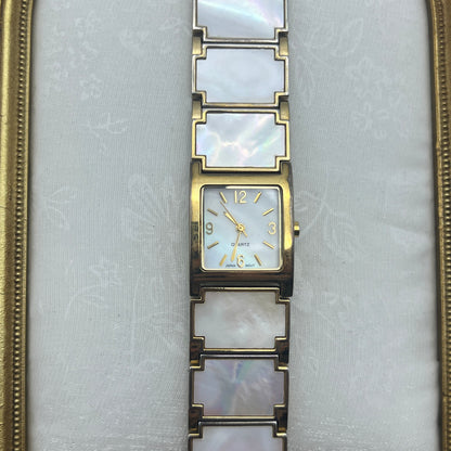 Gold-Toned Mother of Pearl Watch