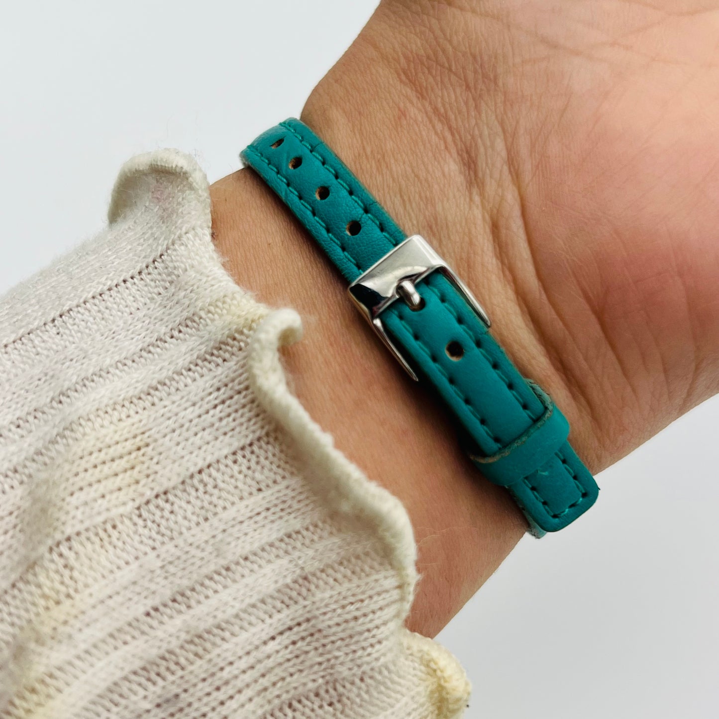 🩶 Teal Leather Watch