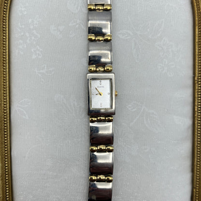 Dainty Two-Tone Guess Watch
