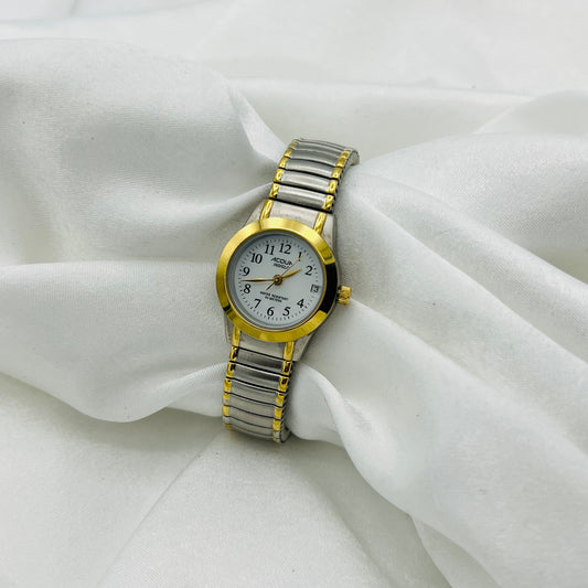 Two-Toned Round Face Watch