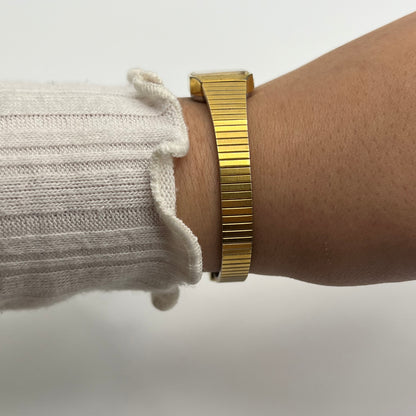 💛 Gold-Toned Watch with Square Dial