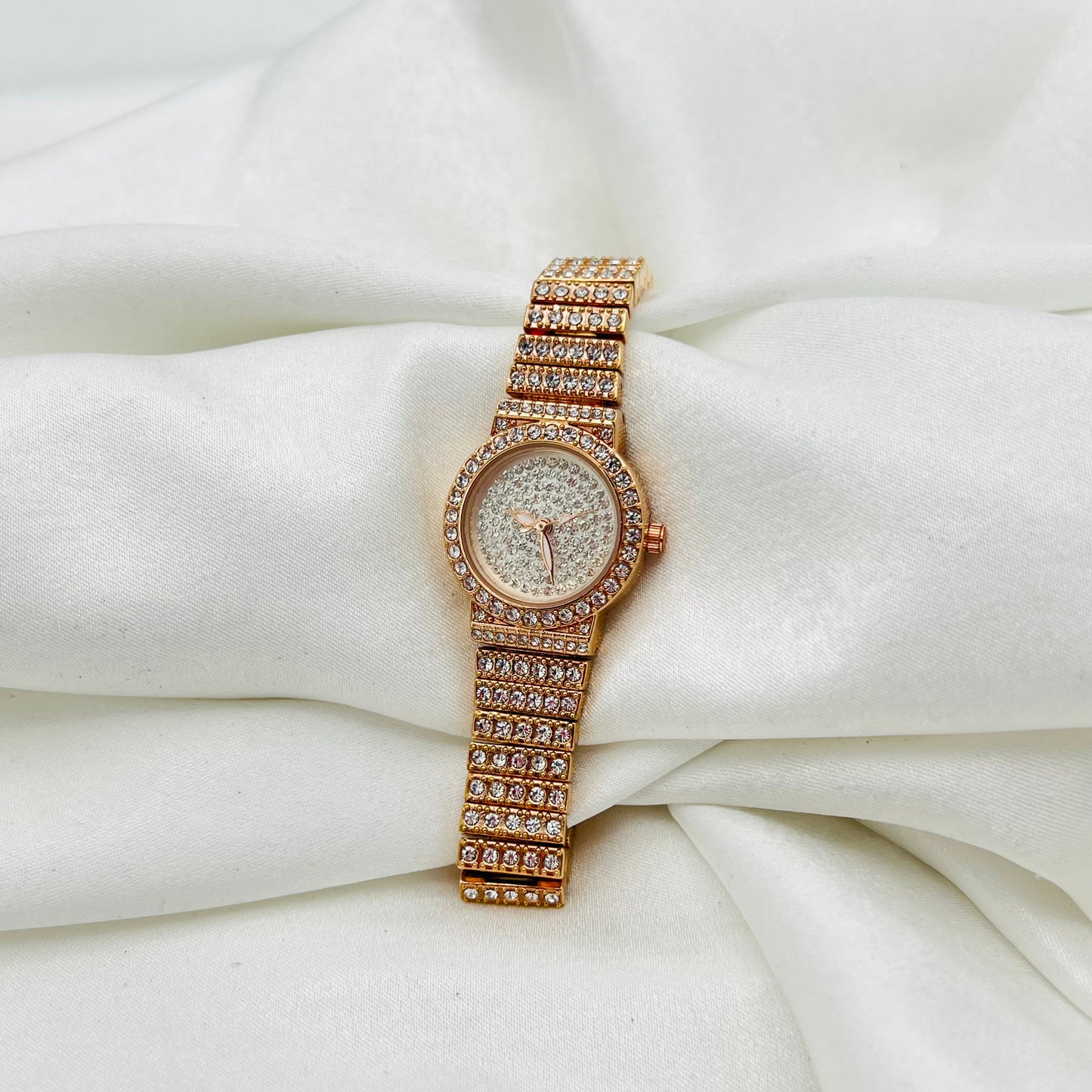 Rose Gold Diamanté Watch