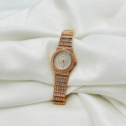Rose Gold Diamanté Watch