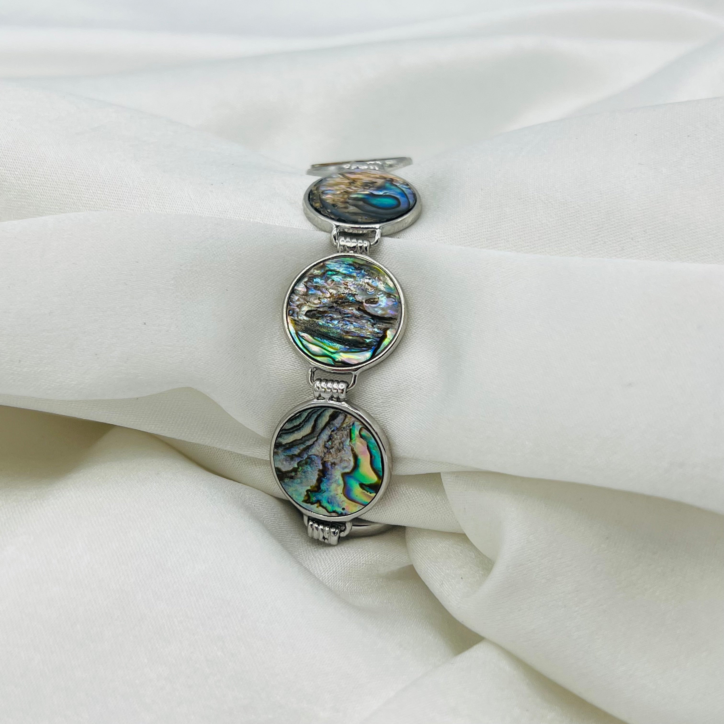 🧜‍♀️ Abalone Silver-Toned Bracelet