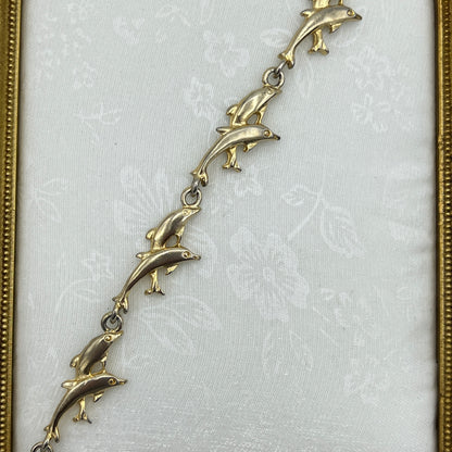 Gold-Tone Dolphin Bracelet