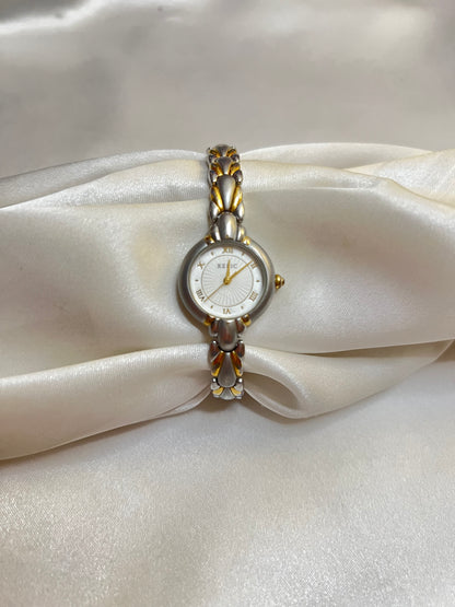 🩶💛 Two-Toned Round Face Watch