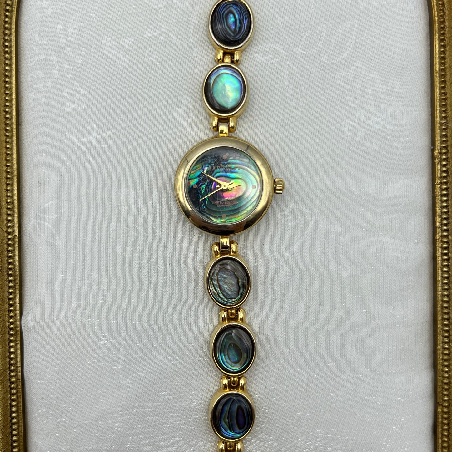 Abalone Gold-Tone Watch
