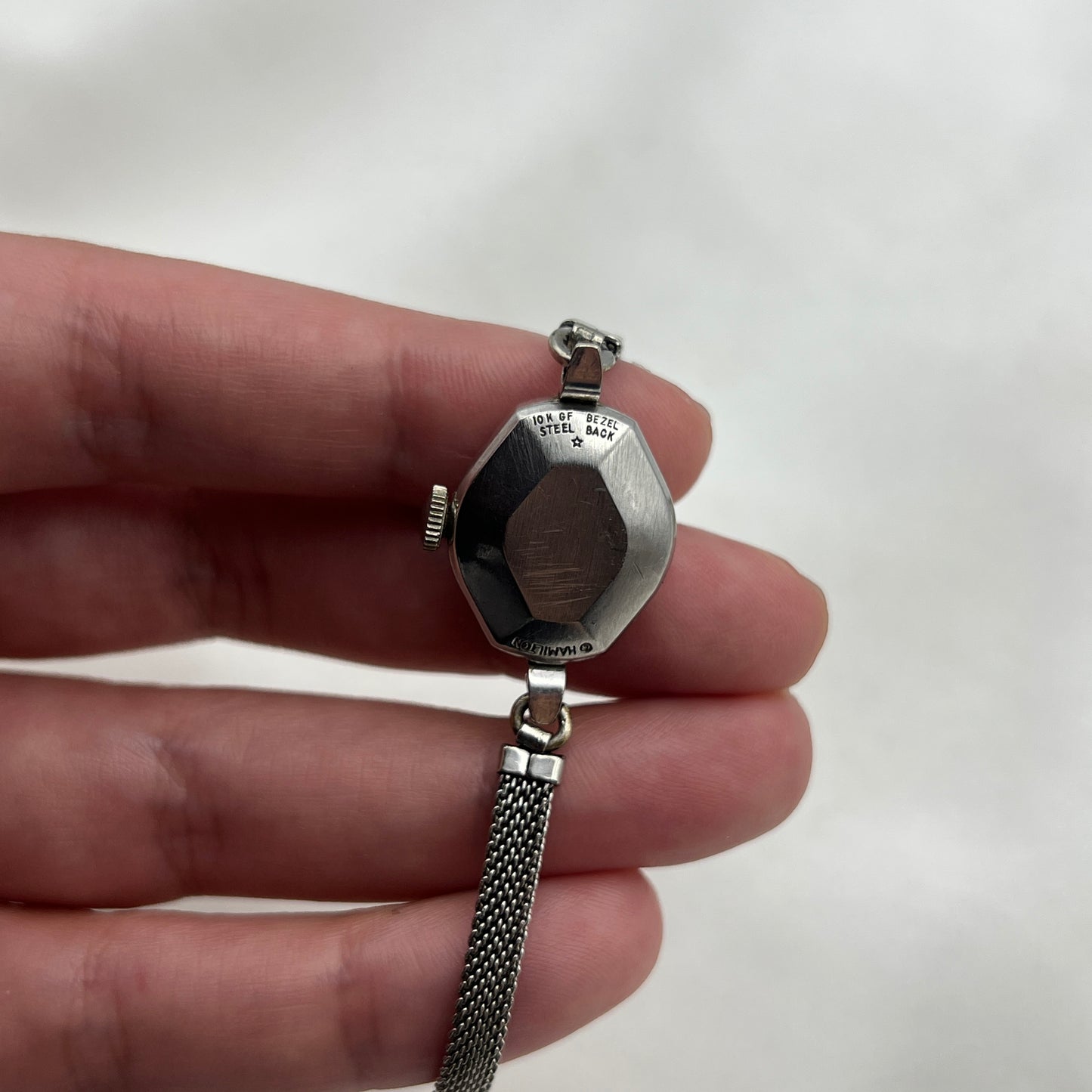 Hamilton 10k Gold-Filled Mesh Band Watch