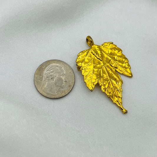 Gold Maple Leaf Pendant