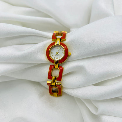Gold & Peach Toned Watch