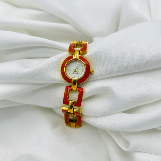 Gold & Peach Toned Watch