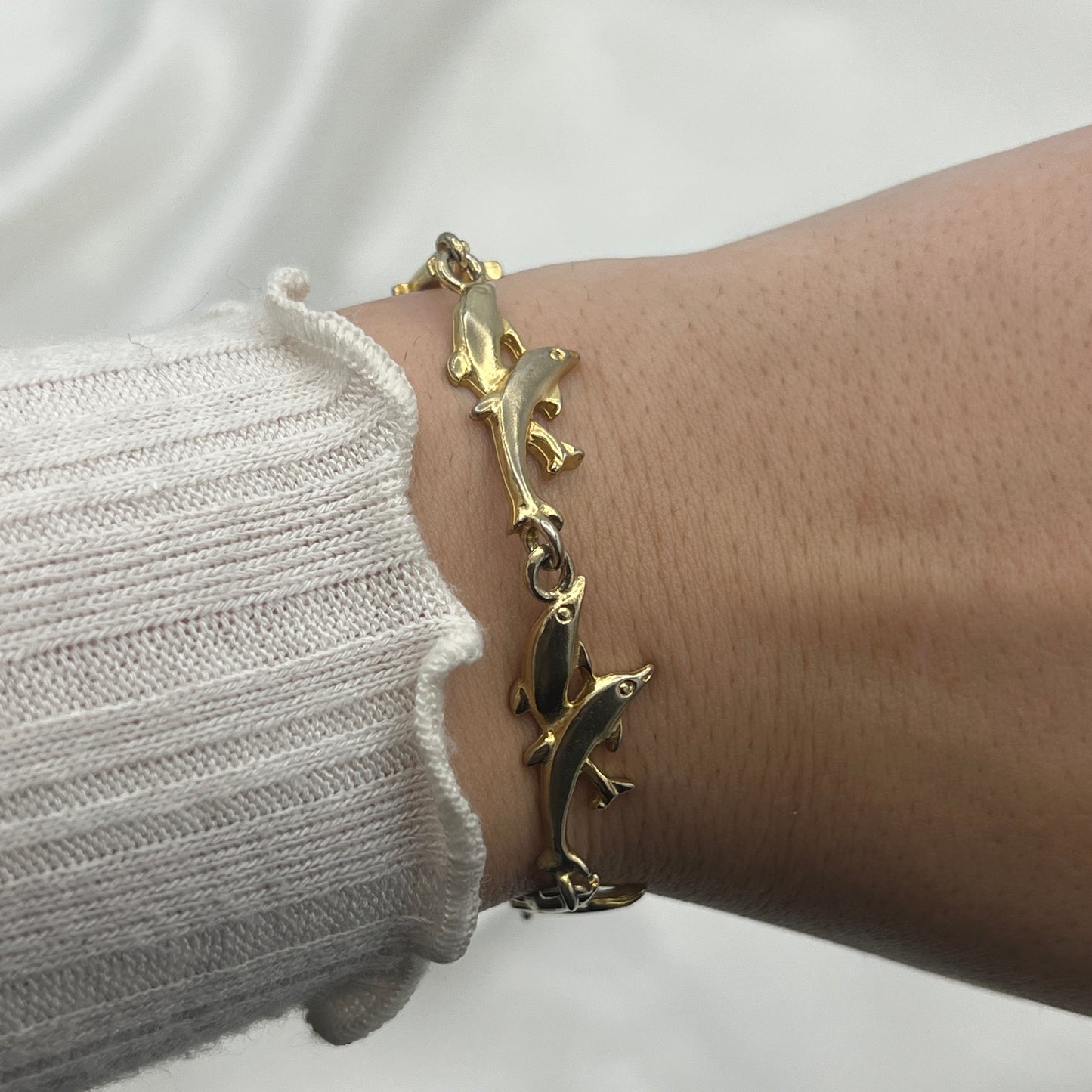 Gold-Tone Dolphin Bracelet