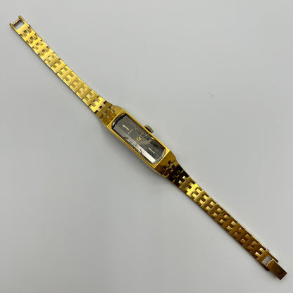 RARE Seiko Gold-Toned Watch with Unique Crystal Dial