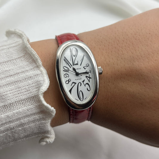 Rare Dali-Style Red Strap Watch