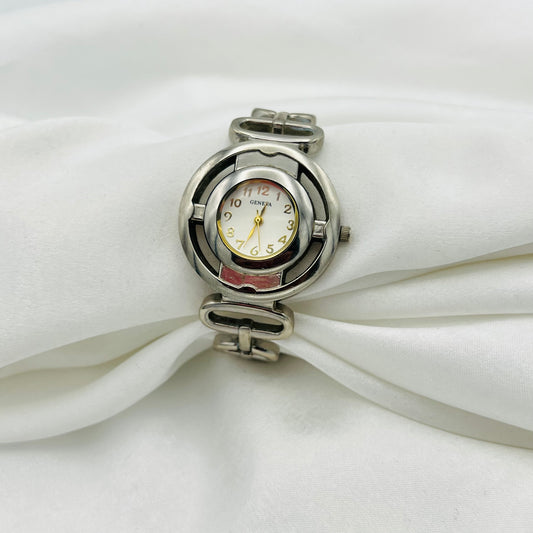 Circle Silver-Toned Watch