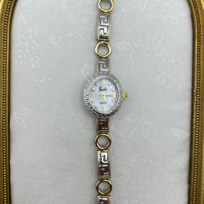 Dainty Two-Tone Geometric Watch