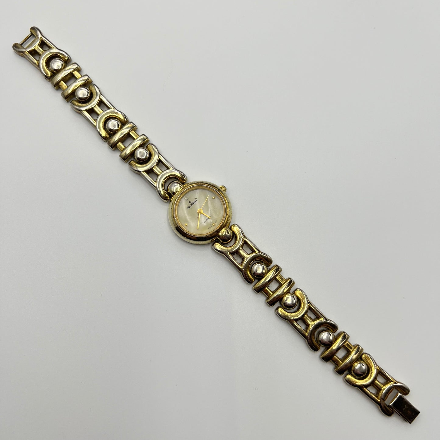 Gold-Toned Round Dial Watch