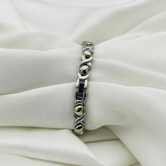 Heart Strap Watch with Purple Dial