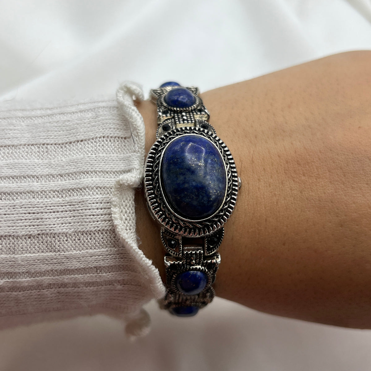 Blue Lapis Stone Peek-a-boo Watch