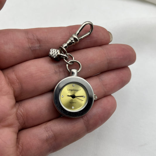 Keychain Watch with Yellow Dial