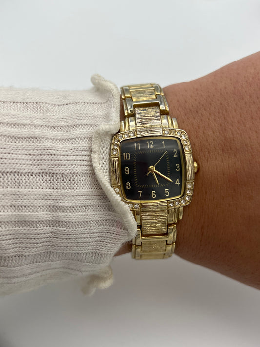 Gold-Toned Textured Watch