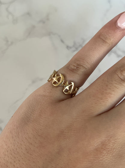Crescent Moon & Star Ring