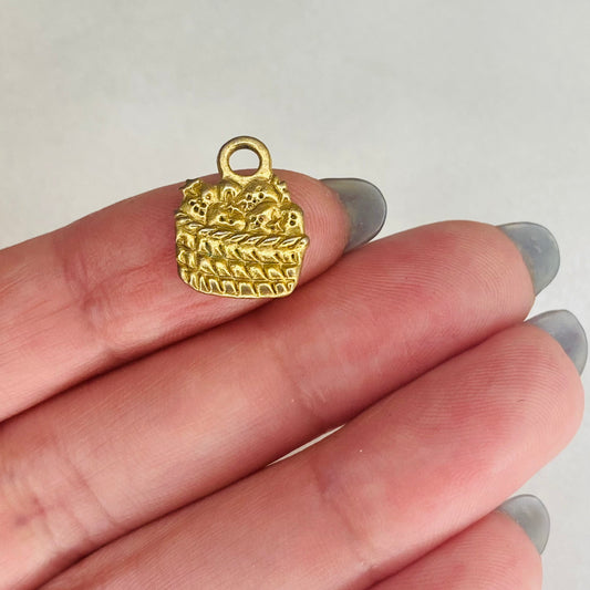 Strawberry Basket Charm