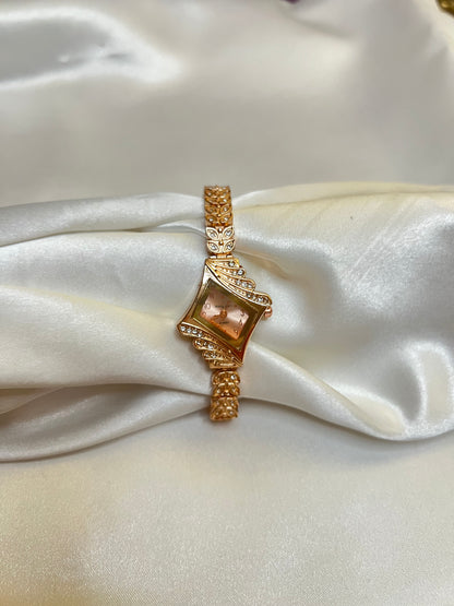 Rose Gold Diamanté Watch