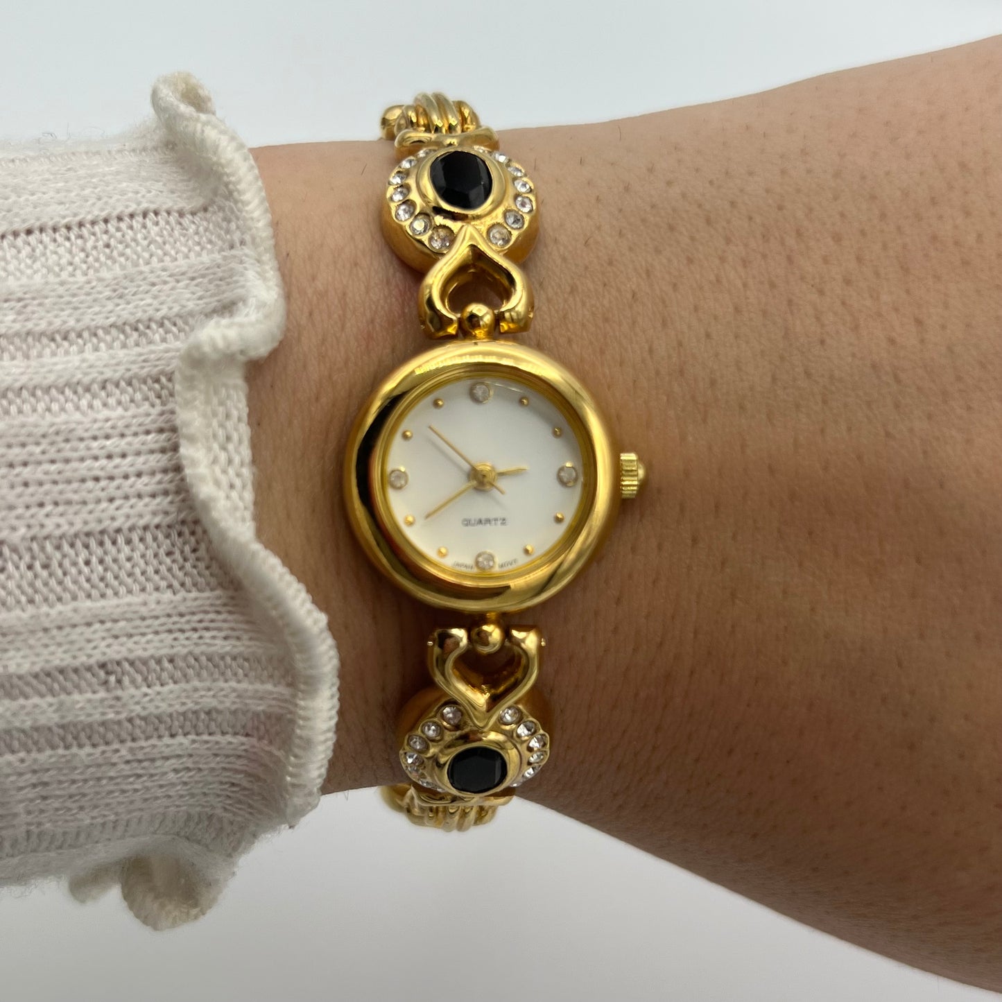 ✨💙 Sapphire-Toned Detailed Watch