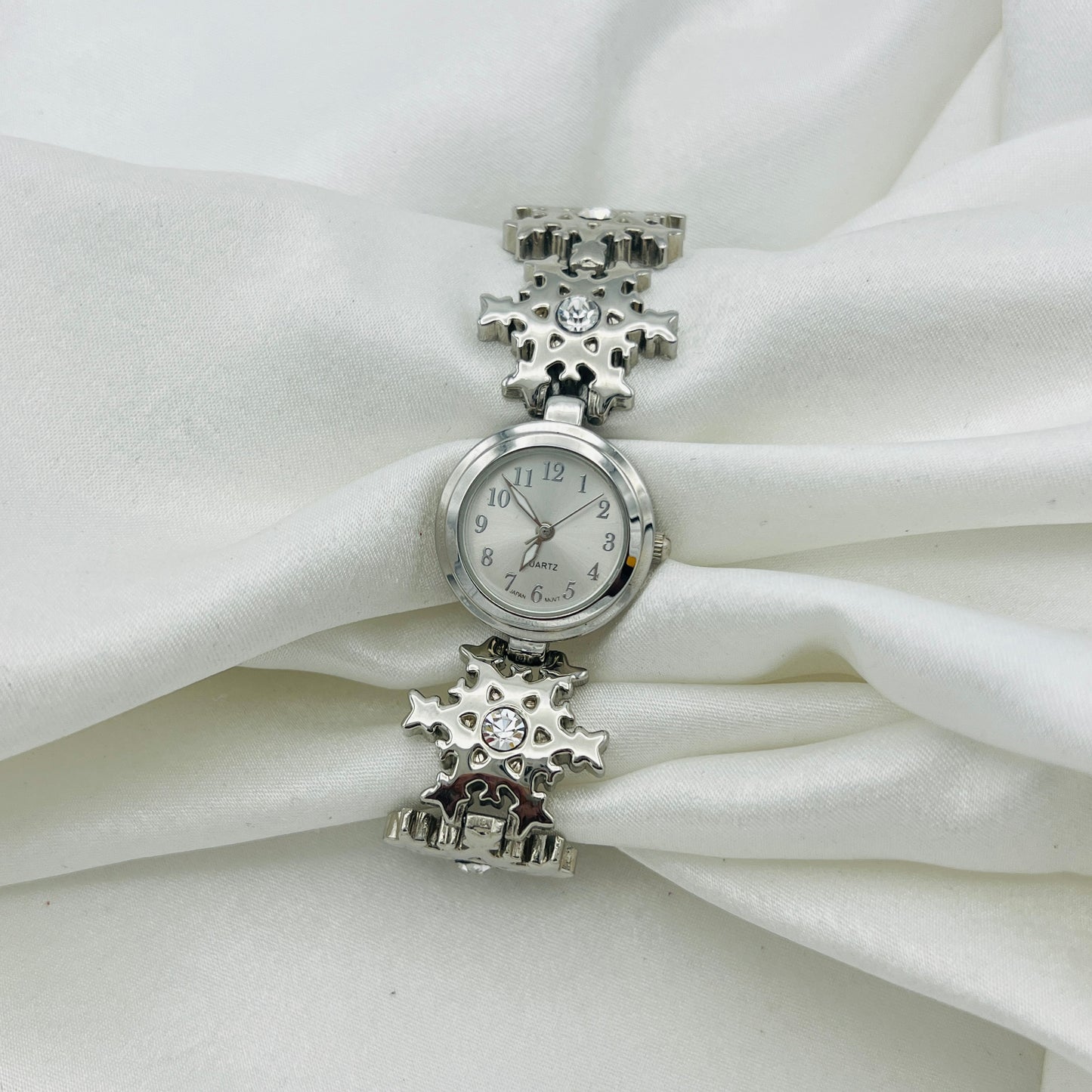 Silver-Toned Snowflake Watch