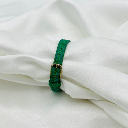 Green Leather Watch