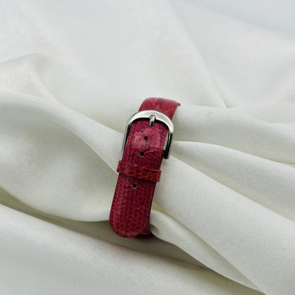 Heart Charm Red Leather Watch