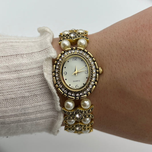 Pearl Art Deco Watch